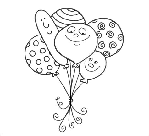 balloon coloring pages coloringbay
