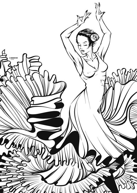 flamenco dancer coloring page irelandropfowler