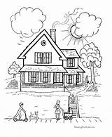 Coloring Pages House Houses Sheets Printable Kids Color Help Printing Fun Print Para Creation Casa sketch template