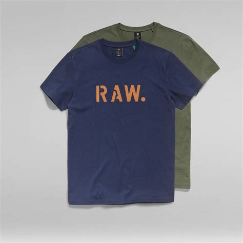 originals raw  shirt  pack multi color  star raw