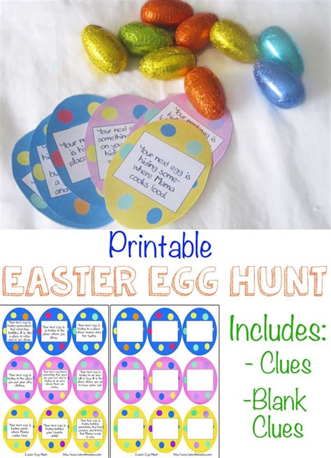 printable easter egg hunt clues