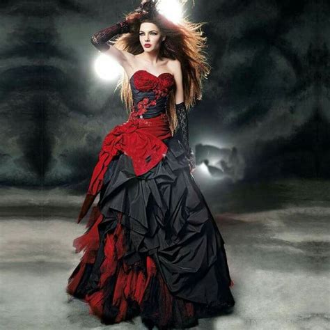 pin by kristina walsh on prettyfull dresses red black gothic wedding