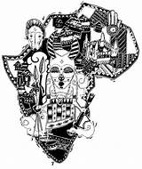 Afrique Symboles Difficiles sketch template