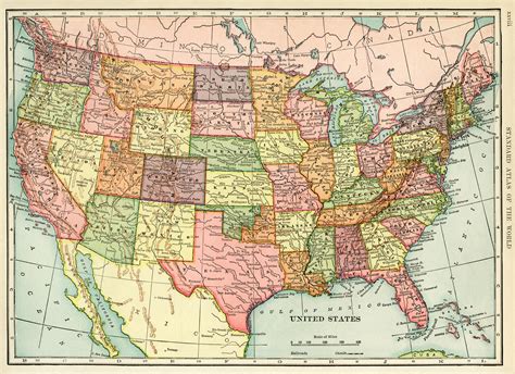 antique map  united states  image  design shop blog