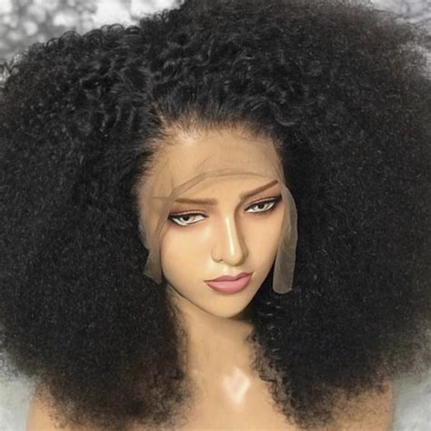 afro kinky curly wig 13x4 lace front human hair wig high