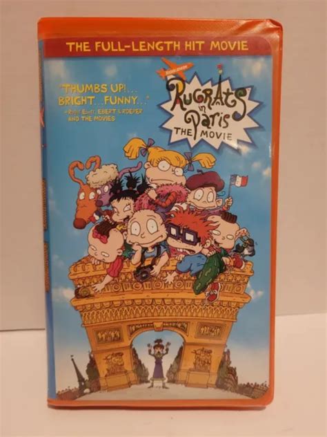 nickelodeon  rugrats  paris  vhs video tape wclamshell case  picclick