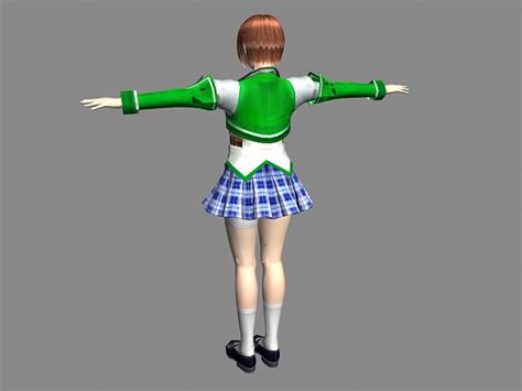 anime japanese school girl 3d model 3ds max files free download