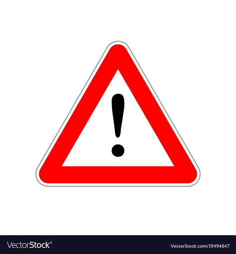 attention bright red warning sign  white vector image