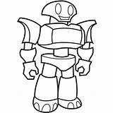 Coloring Color Robots Robot Pages Popular sketch template