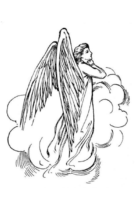 praying angel outline related keywords suggestions praying angel