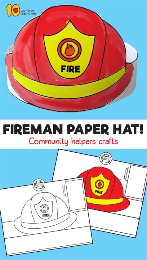 printable fire hat template