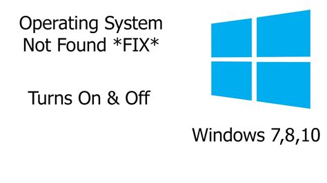 operating system wasn t found fix windows 10 2020 youtube