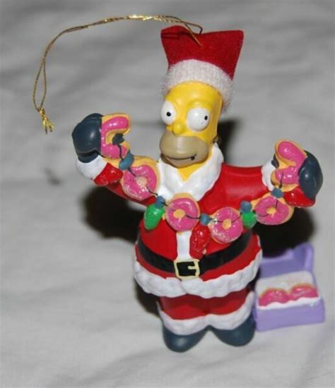 homer simpson santa claus christmas ornament  sale  ebay