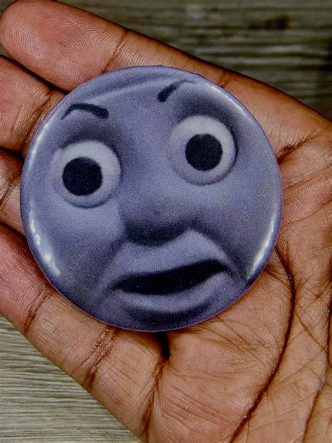 thomas  tank engine angry face meme buttons retro glossy etsy