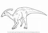 Hadrosaurid sketch template