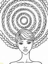 Coloring Hair Pages Adult Crazy Girl Drawing Brush Eazy Adults Hairstyle Printable Color Sheets Colouring Hairstyles Girls Long Afro Nerdymamma sketch template