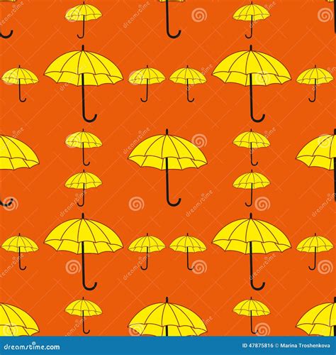 umbrellas seamless pattern stock vector illustration  object
