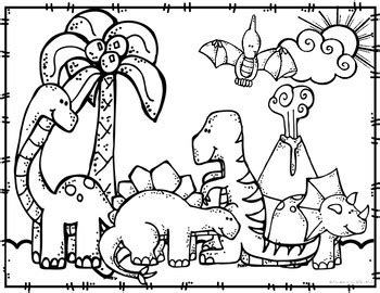dinosaur coloring pages  preschoolers  sunshine tpt