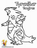 Pokemon Coloring Pages Legendary Print Printable Tyranitar Clipart Game Library Books Colors Drawings Popular sketch template