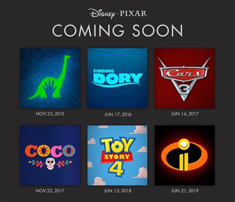 disney pixar announces  release    upcoming films
