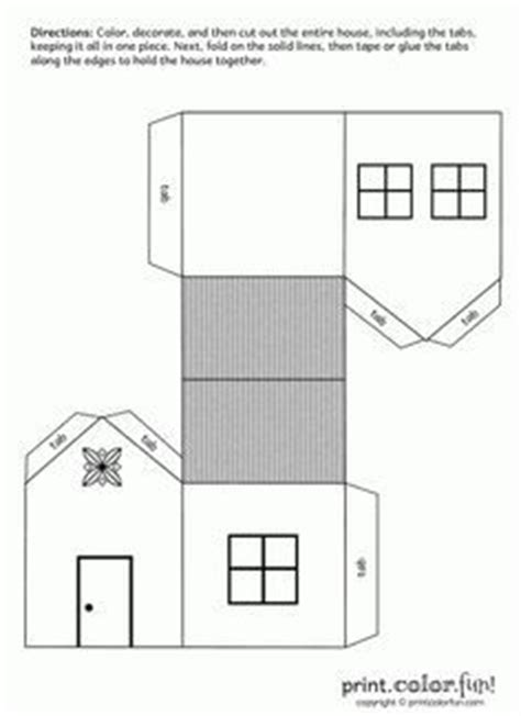 house cutout craft print color fun  printables coloring pages