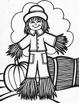 Scarecrow Coloring Pages Printable Kids Halloween Print Cute Thanksgiving Bestcoloringpagesforkids Comments sketch template