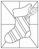 Stained Stocking Christmass Navidad Vitraux Ornaments Vitral Stainedglasspatterns Pintere Colouring Vidrieras sketch template