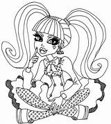 Monster High Coloring Pages Character Shine Sparkle Beautiful Make sketch template