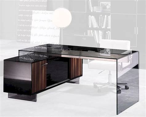 glass office desk  contemporary style