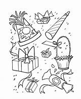 Coloring Birthday Party Pages Presents Sheets Color Decorations Kids Happy Colouring Printable Print Celebration Drawing Supplies Favors Holiday Gifts Mutant sketch template