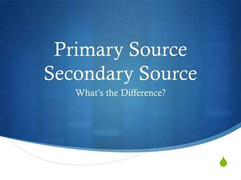 primary source secondary source powerpoint  id