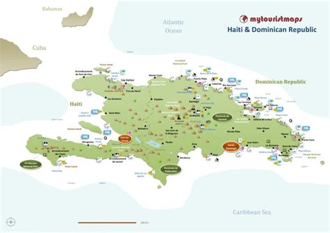 Tourist Map Of Haiti And Dominican Republic Mytouristmaps