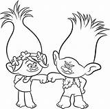 Trolls Coloring Pages Branch Poppy Getdrawings sketch template