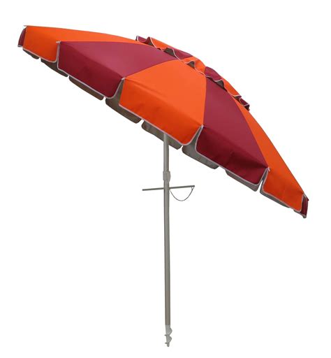 carnivale beach umbrella huge 8ft canopy orange red beachkit