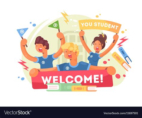 Welcome To University Royalty Free Vector Image
