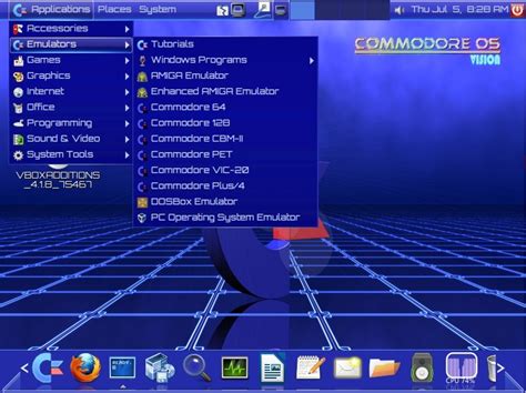 commodore os vision linux spiele open source
