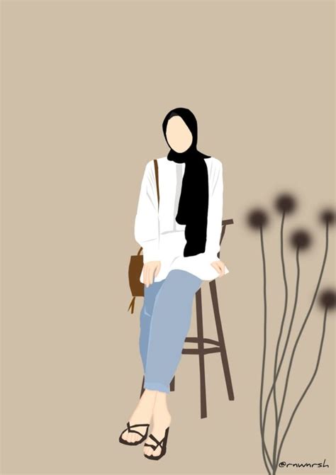 stylethirtythree ilustrasi gadis kartun hijab ilustrasi karakter