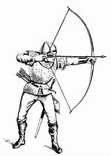 Archer Coloring Medieval Pages Sheets Knight Edupics Print Archery sketch template