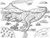 Rex Volcano Coloring Pages Pteranodon Front Robin Great sketch template