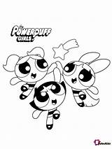 Coloring Powerpuff Girls Cartoon Bubakids Print sketch template
