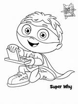 Whyatt Writer Beanstalk Why Coloring Superwhy sketch template