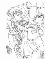 Inuyasha Lineart Colorare Badguys Akera Tseng Starklx Kagome Printablecolouringpages Pagine sketch template