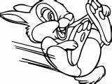 Bunny Coloring Bambi Thumper Disney Cartoon Slide Wecoloringpage sketch template