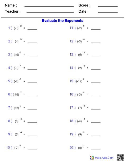 exponential equations worksheet worksheetocom
