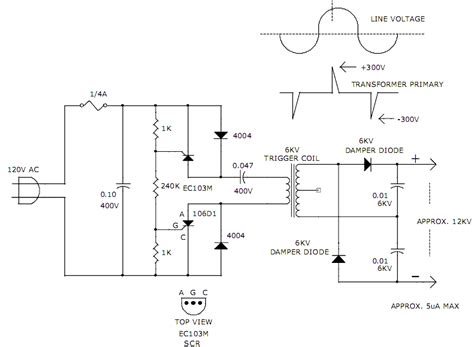 kv high voltage generator electronic circuits diagram