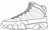 Jordan Coloring Air Drawing Shoes Pages Shoe Nike Retro Clipart Jordans Template Sketch Sneaker Sneakers Logo Drawings Printable Draw Mag sketch template