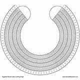 Egyptian Collar Coloring Necklace Ancient Jewelry Color Broad Egypt Kids Pages Style Printable Eat Crafts Template Pattern Craft Templates Paste sketch template