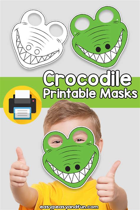printable crocodile mask template easy peasy  fun membership