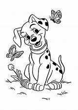 Coloring 101 Dalmatians Penny Dalmatian Butterfly Pages Dalmation Disney Dalmations Beautiful Two Sheets sketch template