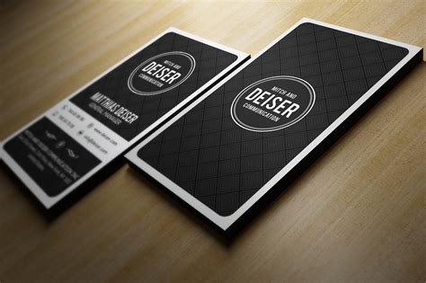 Black And White Business Card ~ Business Card Templates On